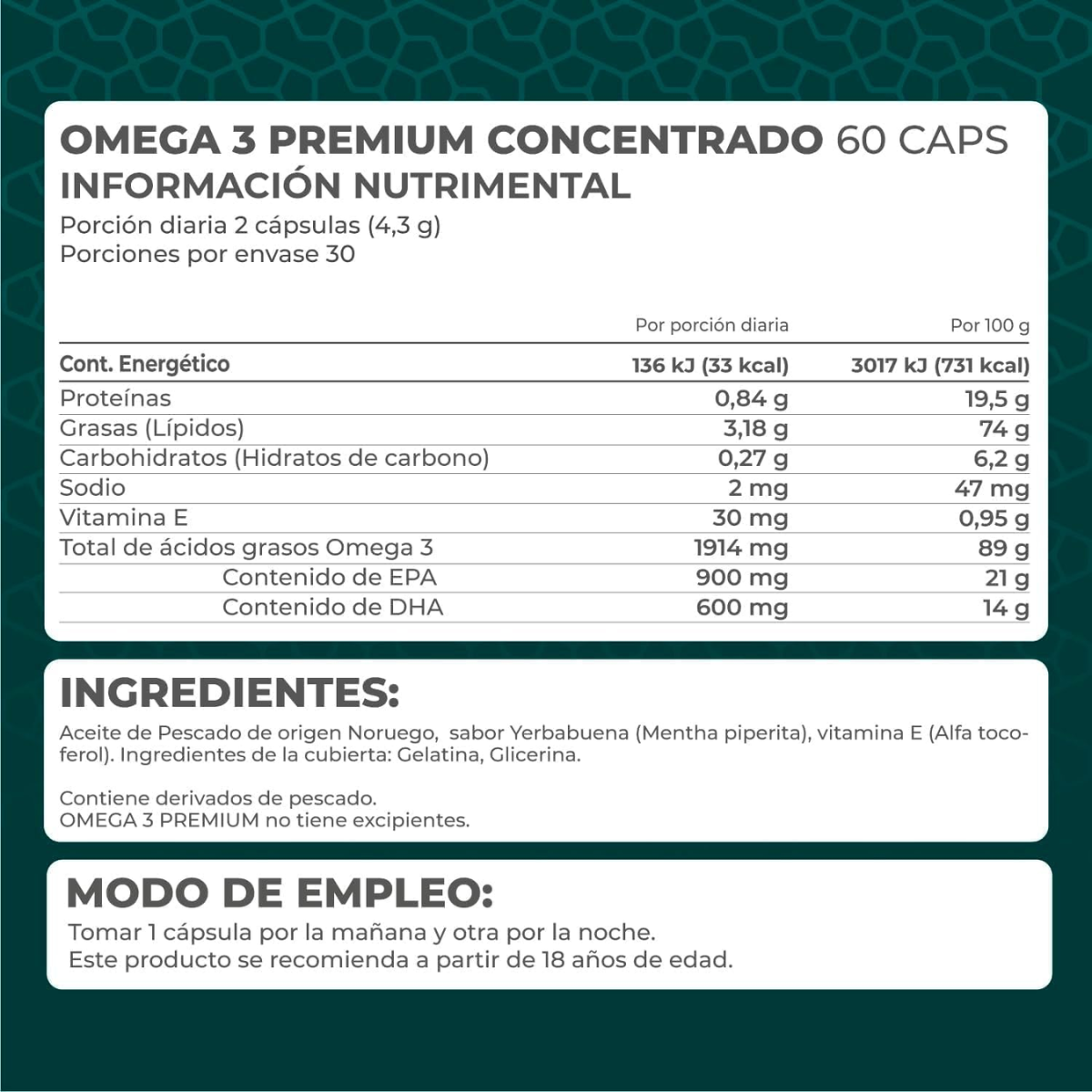 Salmon Plus 90 Capsulas Pronat
