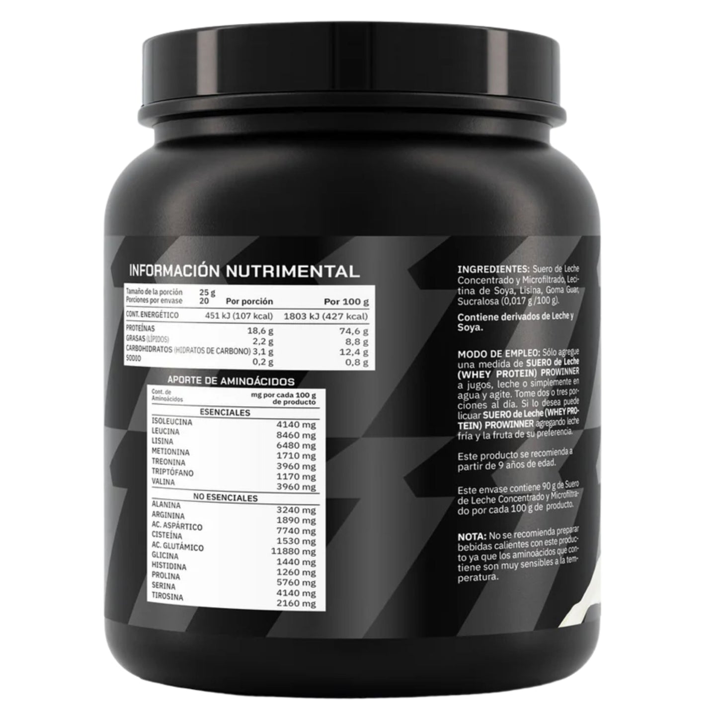 Proteína de Suero de Leche Sabor Natural 500 g PROWINNER