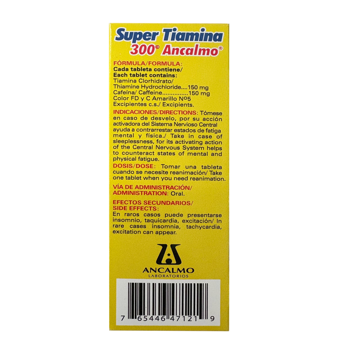 Super Tiamina 300 Ancalmo Tableta Roma
