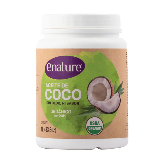 Aceite De Coco Organico Sin Sabor 1L Enature