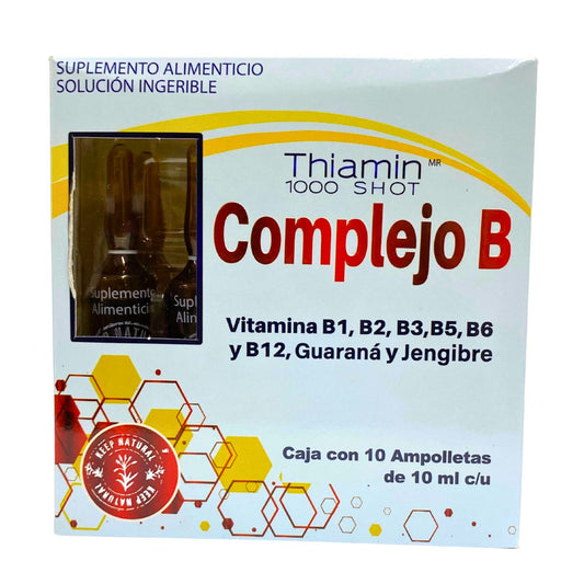 Complejo B Thiamin 1000 Shot C/10 Amp Bio Ser Natural