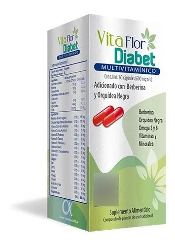 Vita Flor Diabet Doble Resultado 60 Caps Xotla