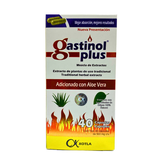 Gastinol Plus adicionado con Aloe Vera 40 Caps Xotla