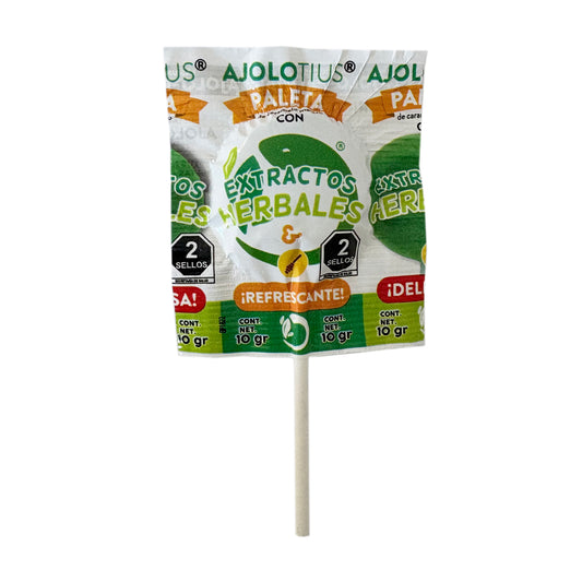 Paletas De Caramelo Macizo Con Extracto Herbales Y Sabor Miel (Ajolotius)