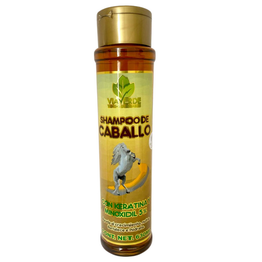 Shampoo de Caballo con Keratina y Minoxidil 630 ml  Vía Verde