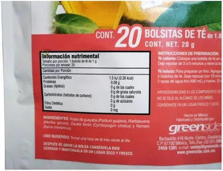 Te Graviola Guanabana 20 Bolsitas Greenside