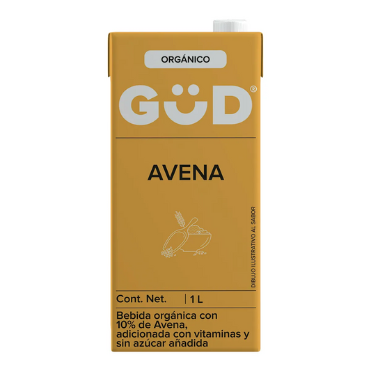 Leche Orgánica de Avena Sin Azúcar 1L GUD
