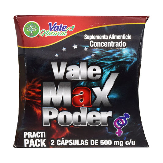 Vale Max Poder Practi Pack 2 Caps De 500Mg Vale Natural