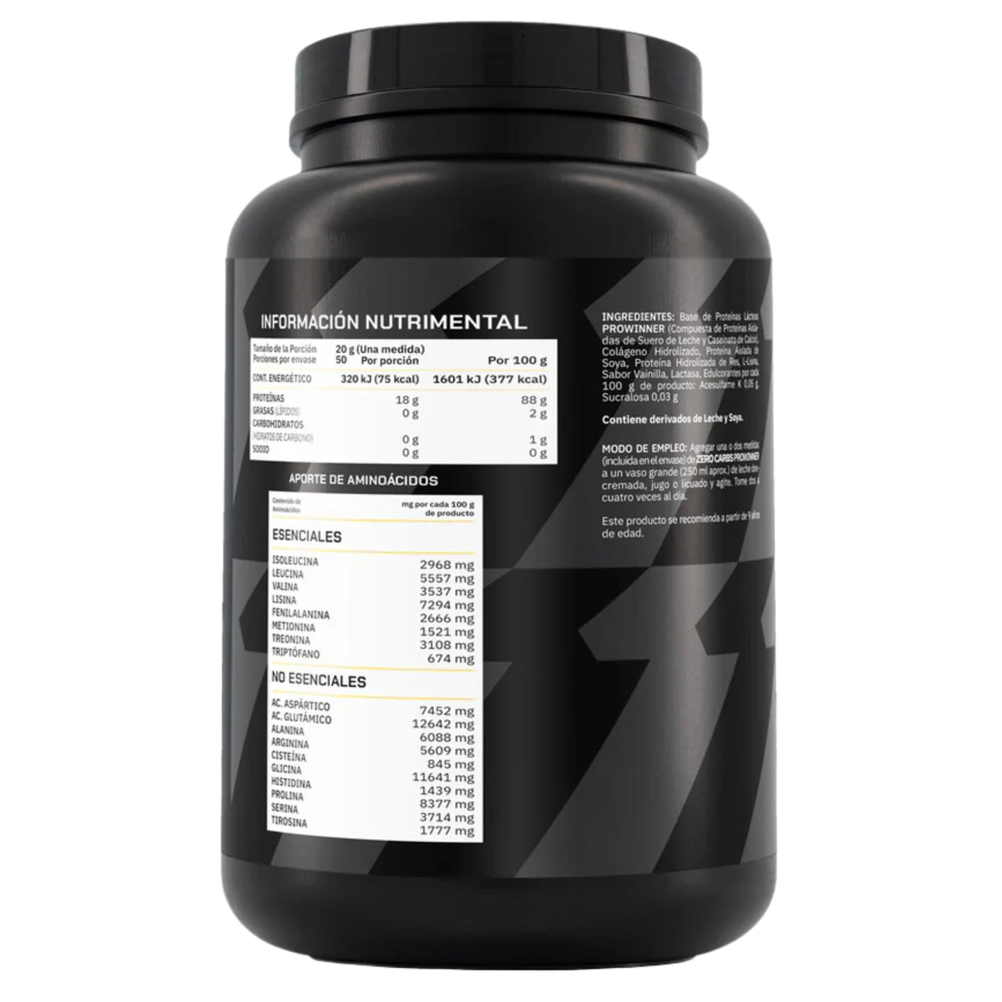 Proteína Zero Carbs Vainilla 1 kg PROWINNER