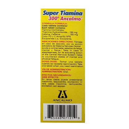Super Tiamina 300 Ancalmo Tableta Roma