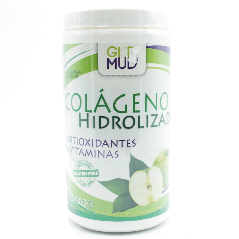 Colágeno hidrolizado + antioxidantes + vitaminas sabor manzana GUD MUD 500 gr