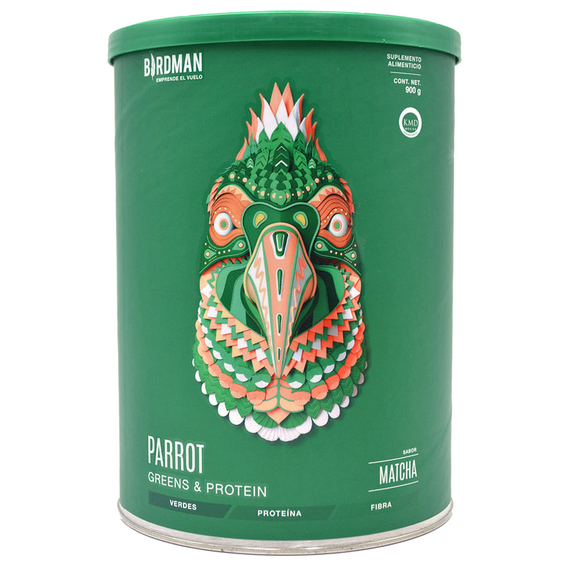 Parrot proteína vegetal sabor matcha Birdman 900 gr