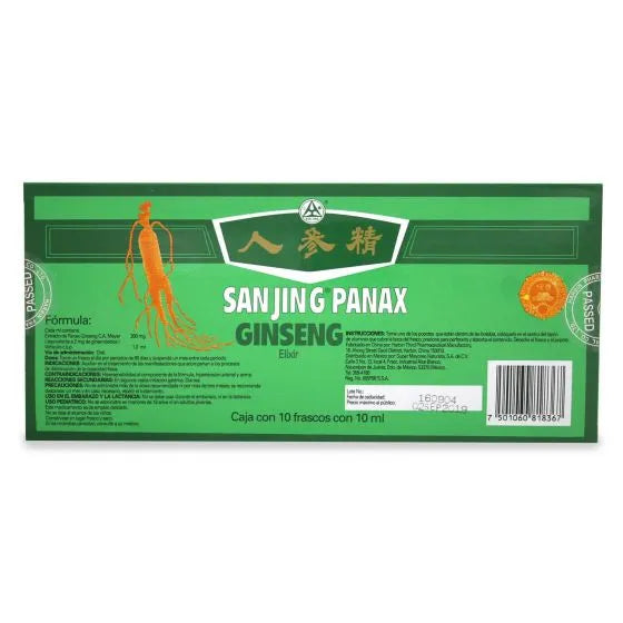 Caja panax ginseng verde Sanjing  10 ampolletas